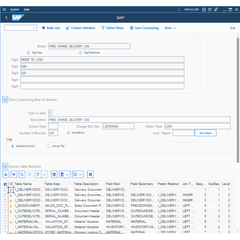 Free Charge Of Delivery by CDS View
