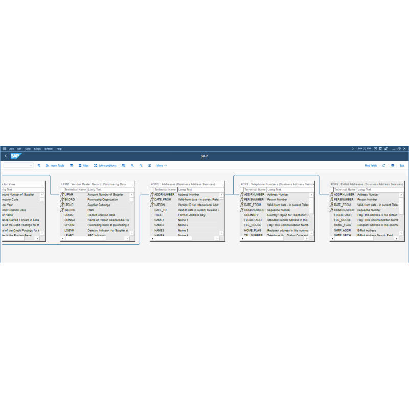 Vendor Master by Tables