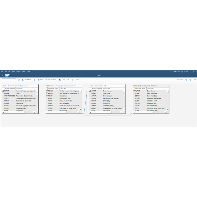 Reservation Document by Tables