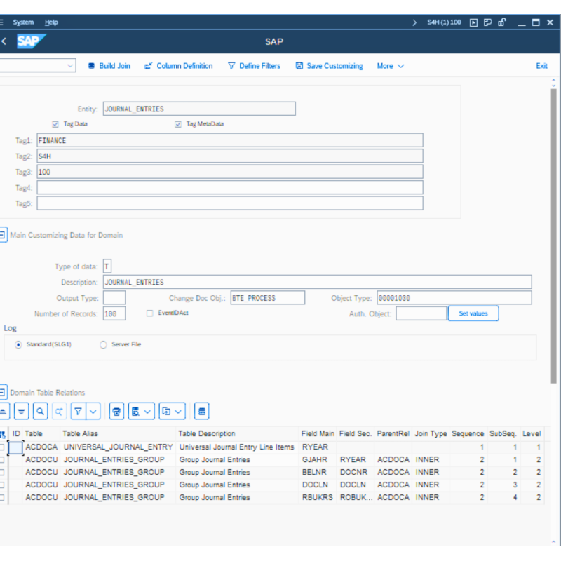 Journal Entries by Tables