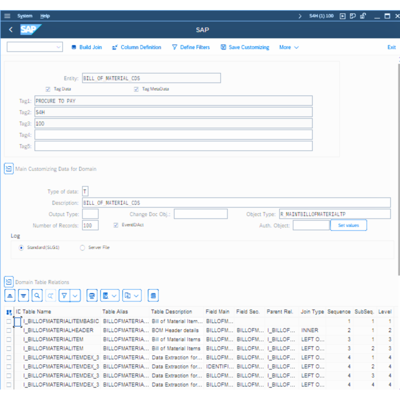 Bill of Material by CDS VIEWS