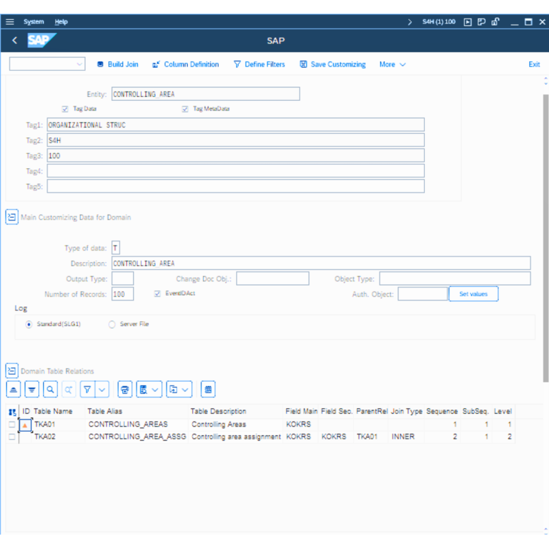 Controlling Area by Tables