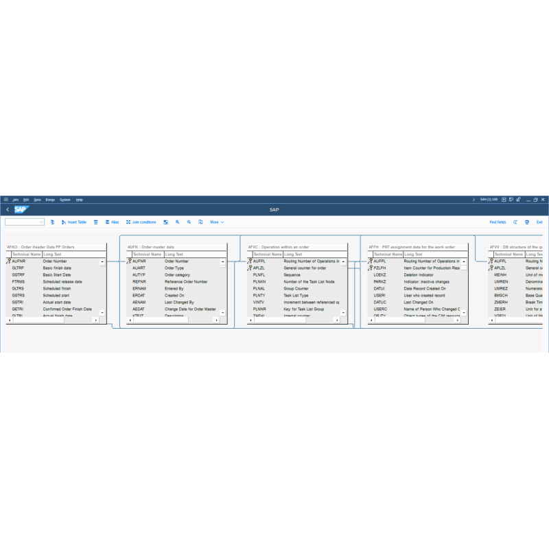 Process Order by Tables
