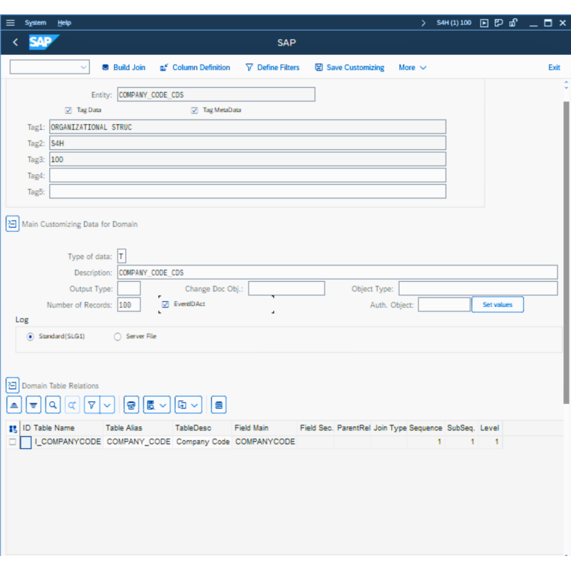 Company Code by CDS VIEWS