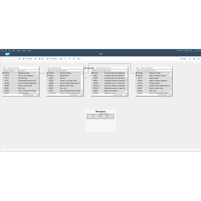 Shipment Document by tables