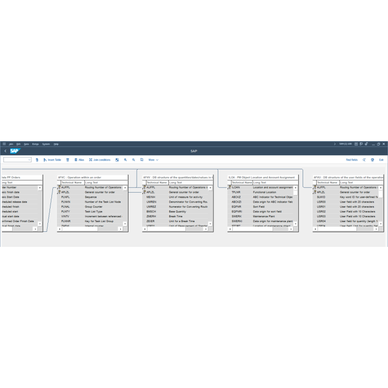 Maintenance Order by Tables