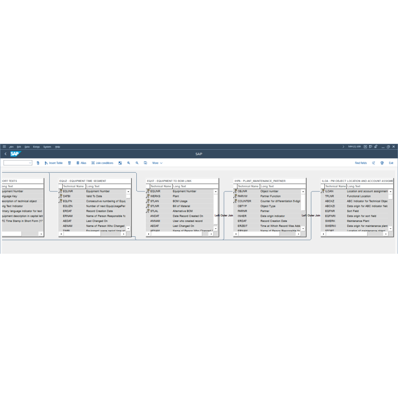 Equipment Master by Tables