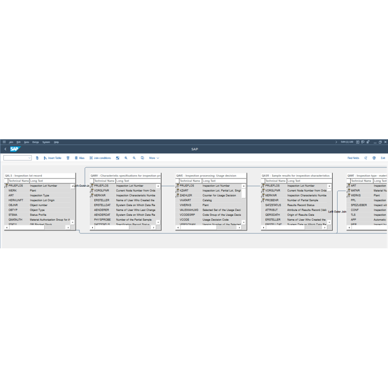 Inspection Lot by Tables