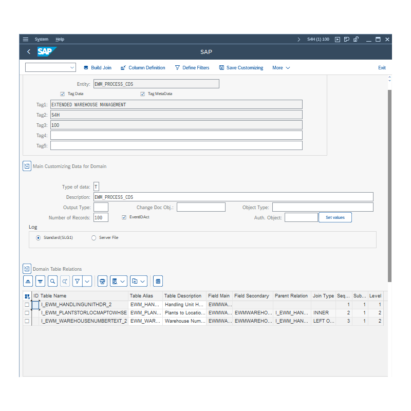 EWM Process by CDS VIEWS