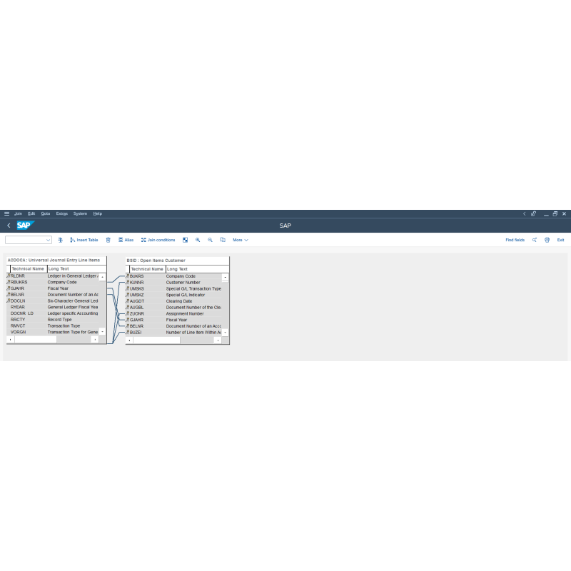 Account Receivable S4HANA by Tables